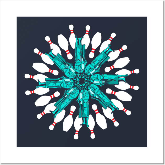 Lebowski Mindful Bowling Pin Mandala Wall Art by GIANTSTEPDESIGN